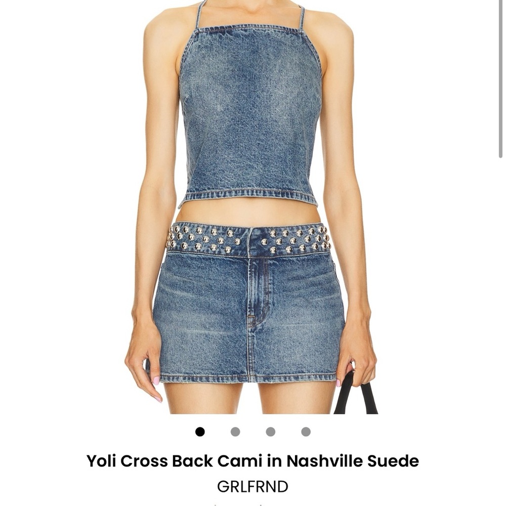 🔥🔥 GRLFRND Denim Fitted Crop Camisole! 🔥🔥